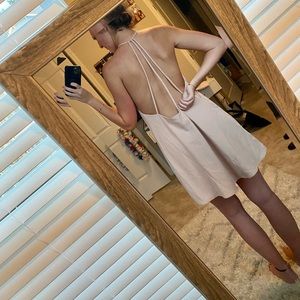 Size large, cross back, vneck, Blush dress!❤️